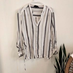 Sweet Wanderer Striped Button Up